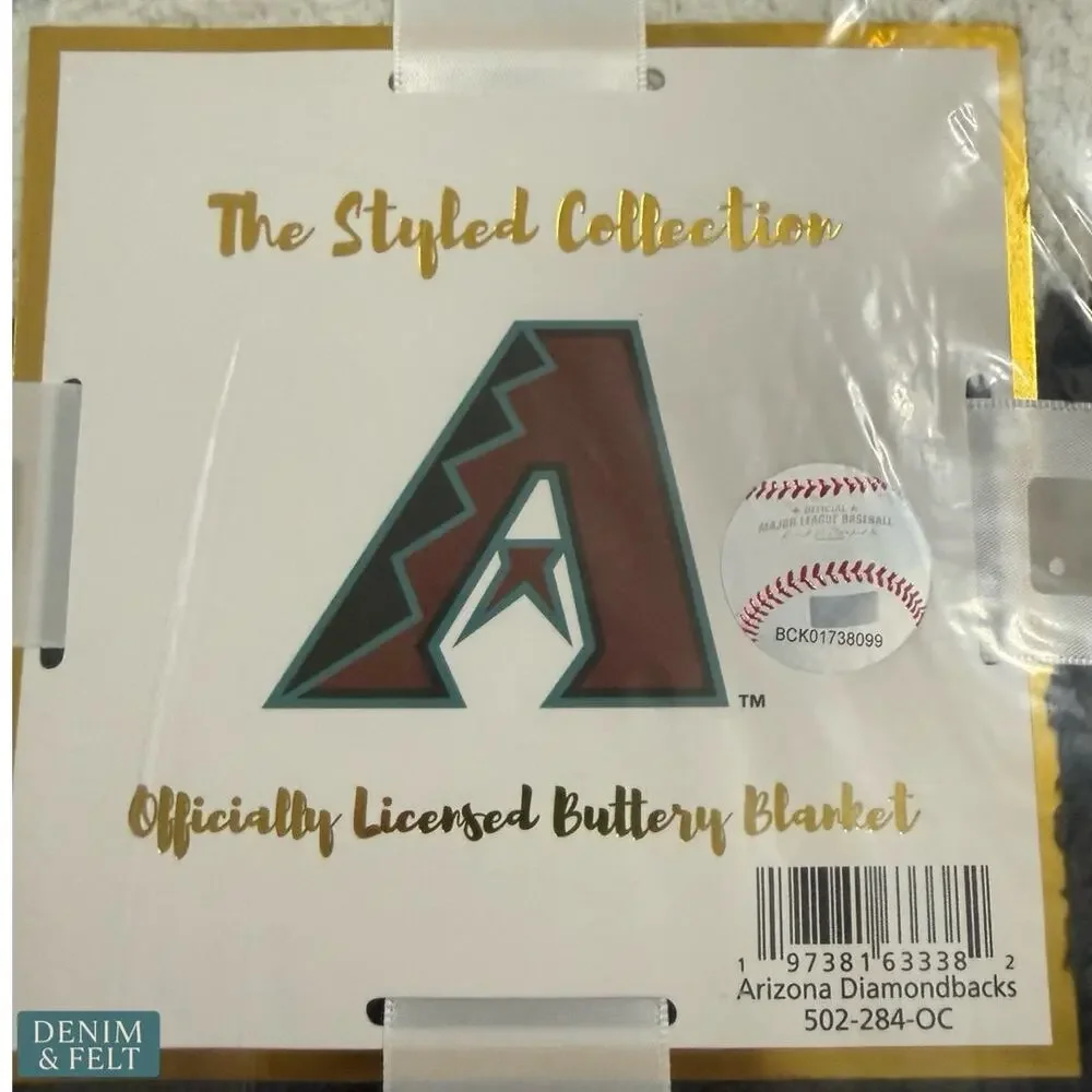 NEW The Styled Collection Arizona Diamondbacks MLB Buttery Ombre Check‎ Blanket